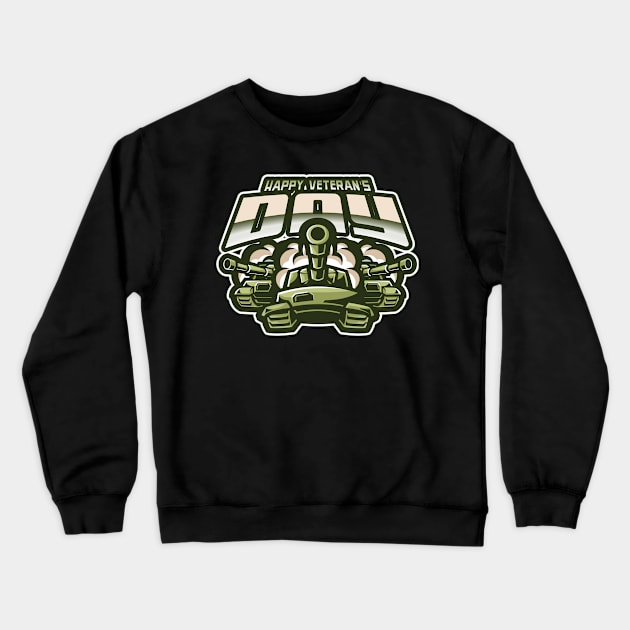 Happy Veteran's Day Crewneck Sweatshirt by MonkeyLogick